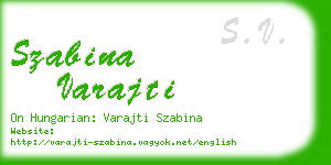 szabina varajti business card